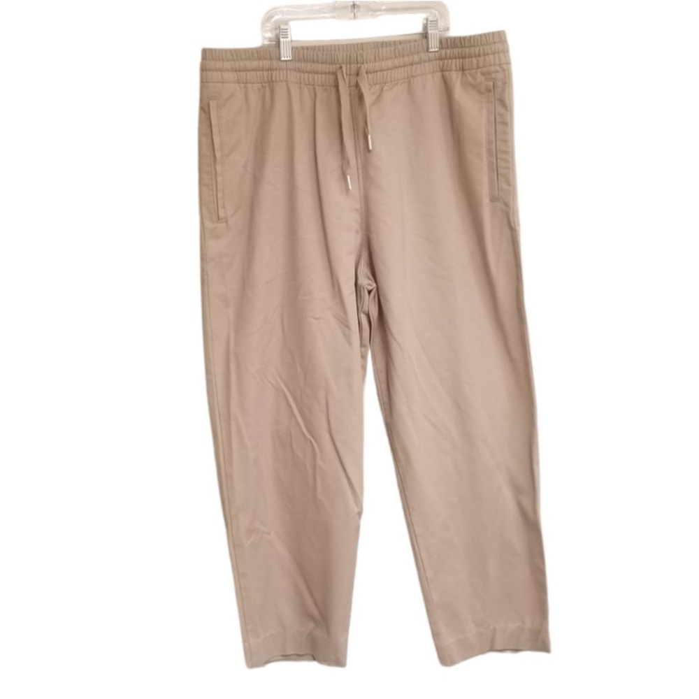 COS Men's 38 Adjustable Tie Waist Beige Tan Tapered Leg Jogger Trousers